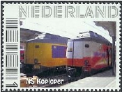 personalised stamp of The Netherlands with trains, trams, stations etc